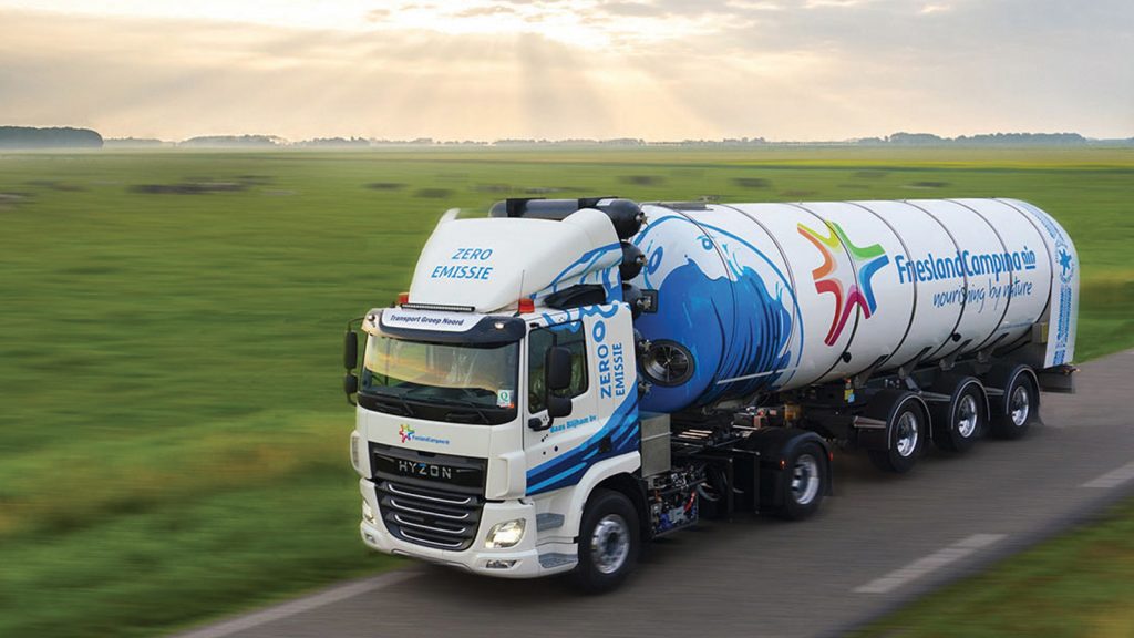 FrieslandCampina’dan hidrojenle çalışan süt kamyonu